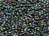 TOHO Round Beads 15/0 - 2642F Semi Glazed Rainbow - Jet (ca. 6g)