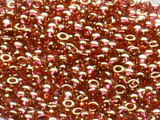 TOHO Round Beads 8/0 - 421 Gold-Lustered Transparent Pink (ca. 9g)