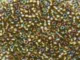 TOHO Round Beads 15/0 - 999 Gold-Lined Rainbow Black Diamond (ca. 6g)