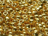 TOHO Round Beads 8/0 - PF557 PermaFinish Galvanized Gold (ca. 9,5g)